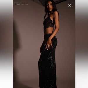NWT Meshki Erika diamanté maxi skirt and top